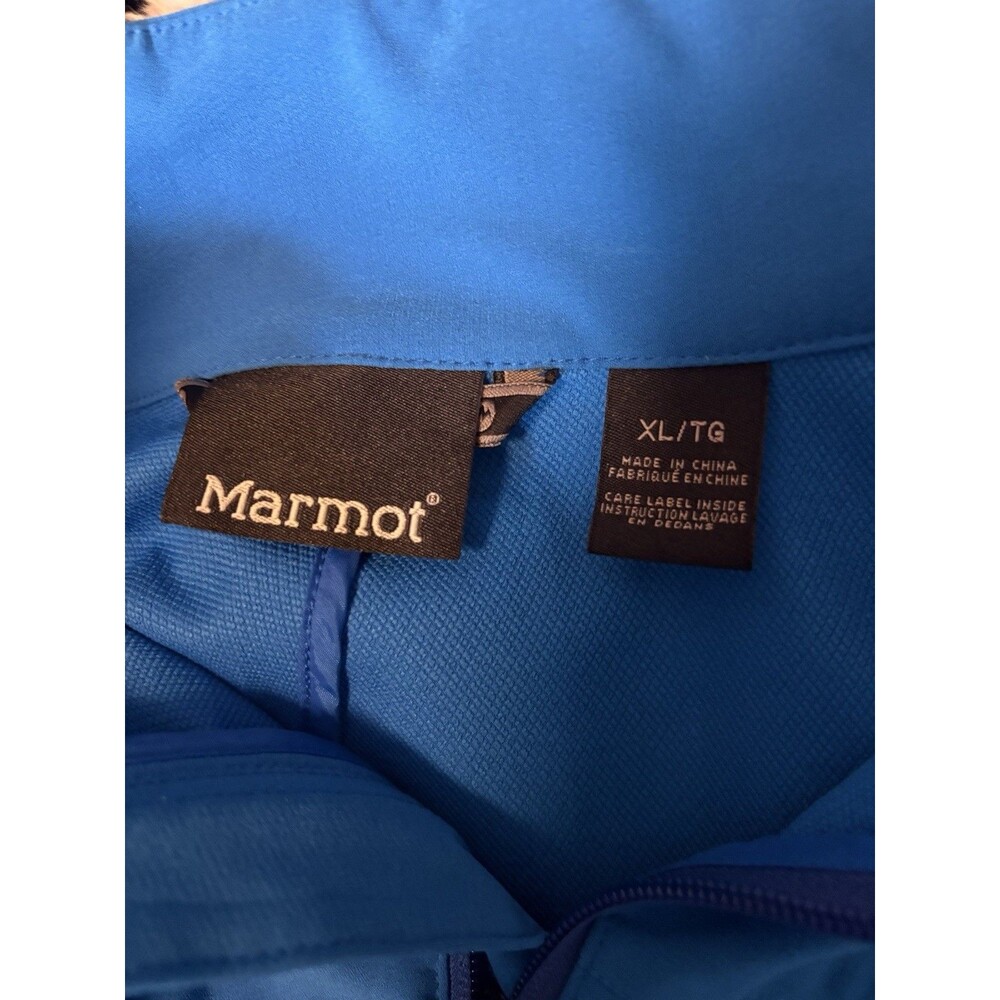 Marmot Softshell Jacket Mens XL Blue M3 Full Zip Wind Resistant L900936 Coat - Picture 7 of 7